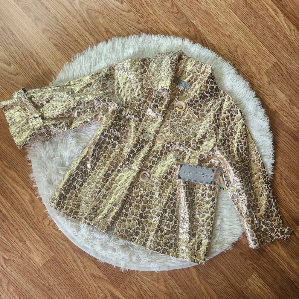 Birch Hill SP Golden Gator Jacket Blazer NWT